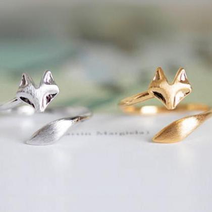 Fox Ring Adjustable - Cute Fox Ring - Fox Jewelry..