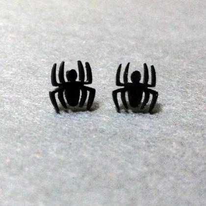 Spider Earrings Black