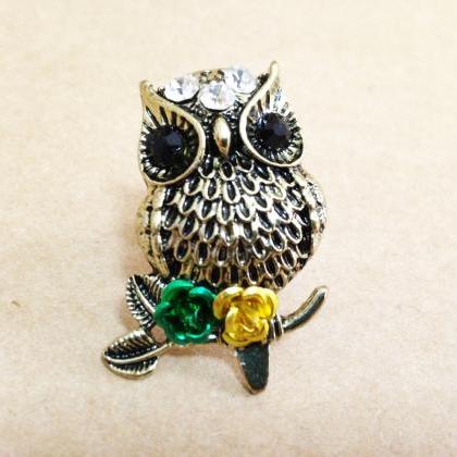 Owl Ring Antique Bronze - Owl Ring -owl Jewelry -..