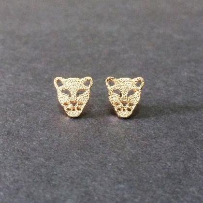 Tiger Stud Earrings - Tiger Earrings - Leopard..