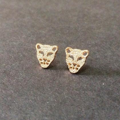 Tiger Stud Earrings - Tiger Earrings - Leopard..