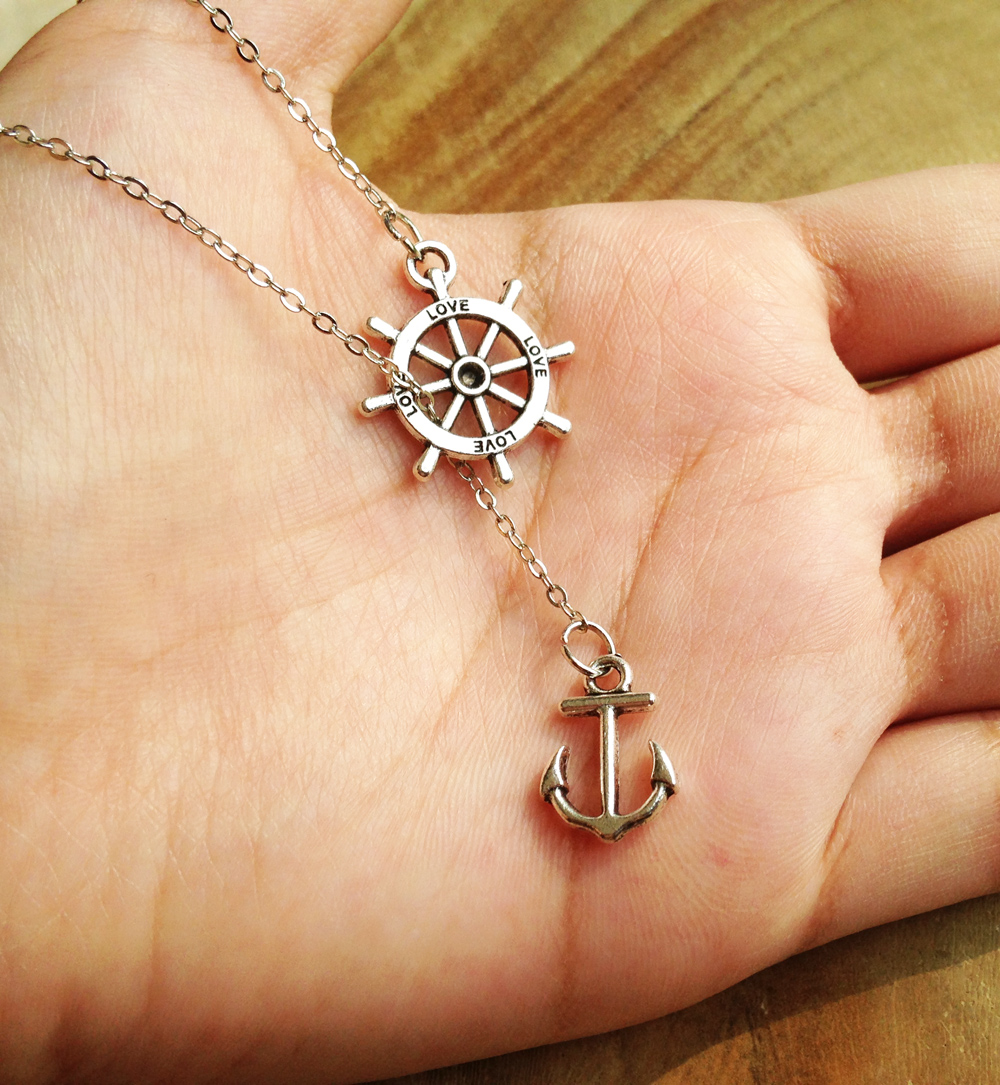 Navy Anchor Pendant Necklace - Navy Necklace - Anchor Necklace - Anchor Jewelry - Anchor Accessories