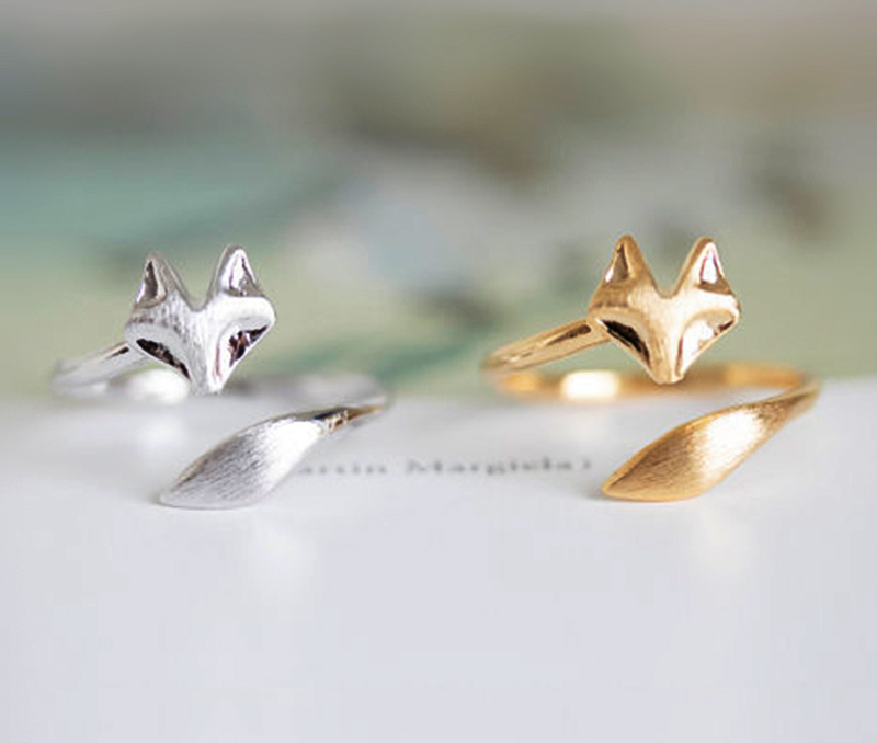 Fox Ring Adjustable - Cute Fox Ring - Fox Jewelry - Finger Ring - Adjustable Ring Band - Fox Jewelry - Fox Accessories