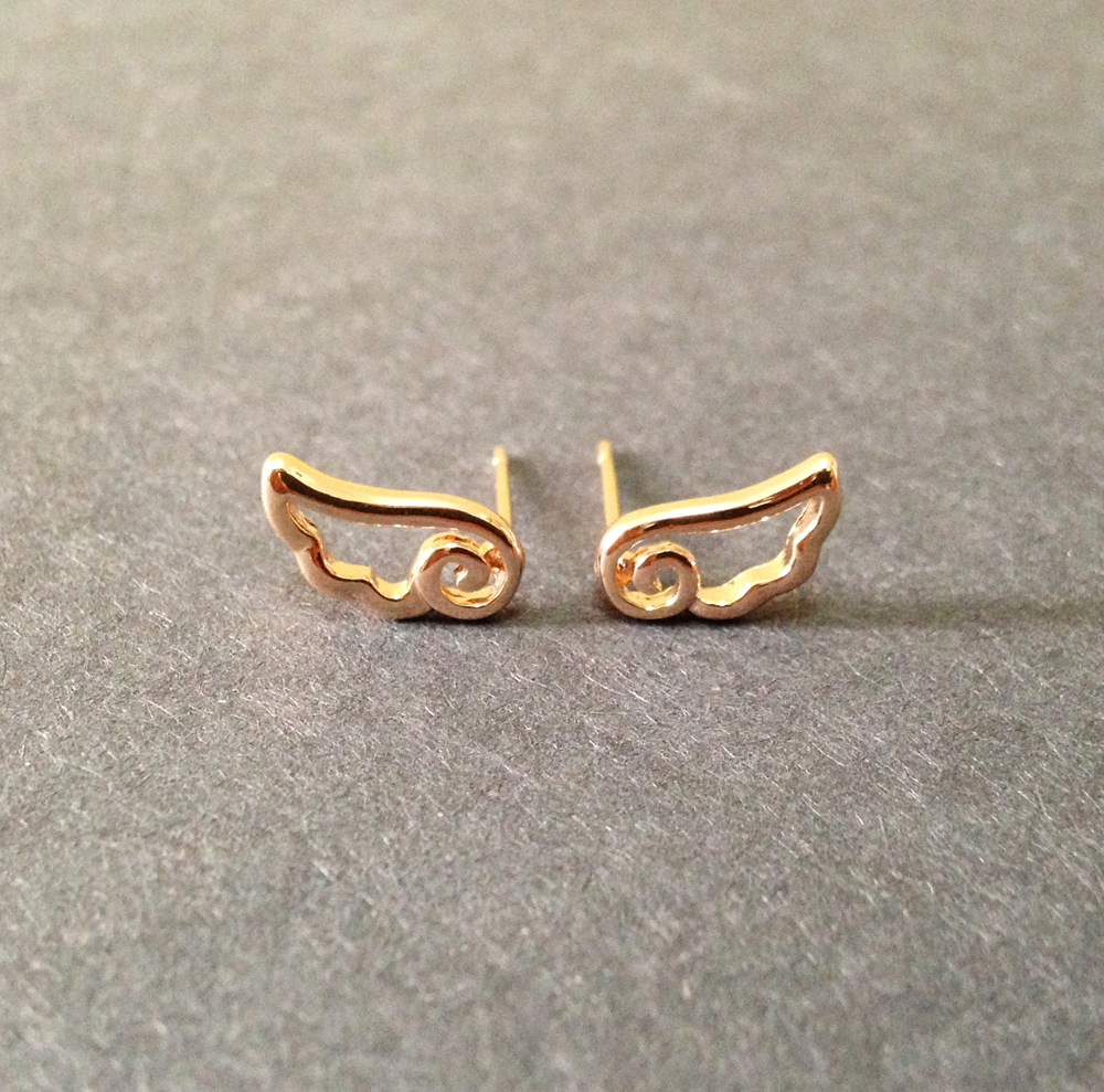 Wings Stud Earrings - Tiny Wings Earrings - Wings Stud - Wings Jewelry - Wing Accessories