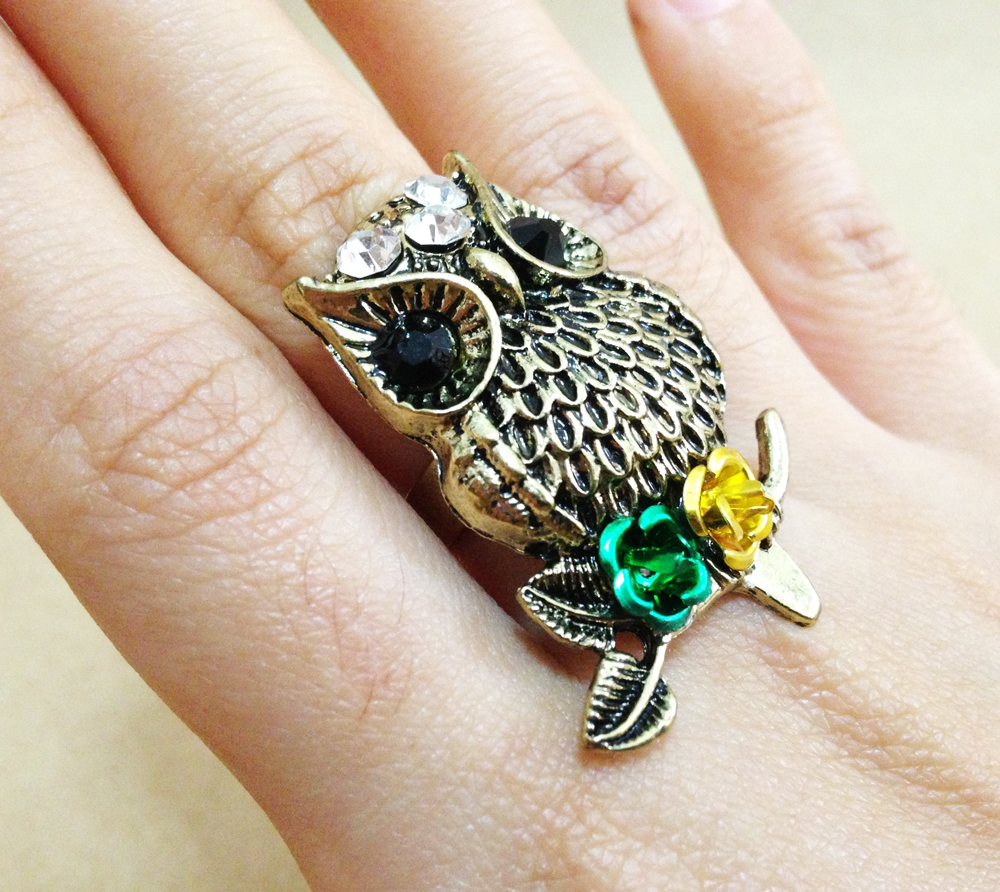 Owl Ring Antique Bronze - Owl Ring -owl Jewelry - Owl Accessories - Finger Ring