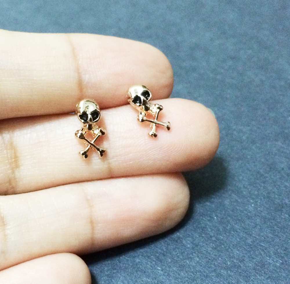 Tiny Skull Earrings - Skull Earrings - Skeleton Earrings - Skull Jewelry - Skull Accessories