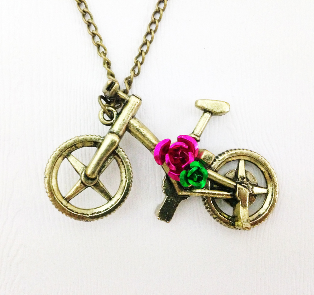 Bicycle Pendant Necklace Antique Bronze - Bicycle Necklace - Bicycle Pendant - Bicycle Jewelry